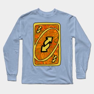 Trippy yellow Uno reverse card Long Sleeve T-Shirt